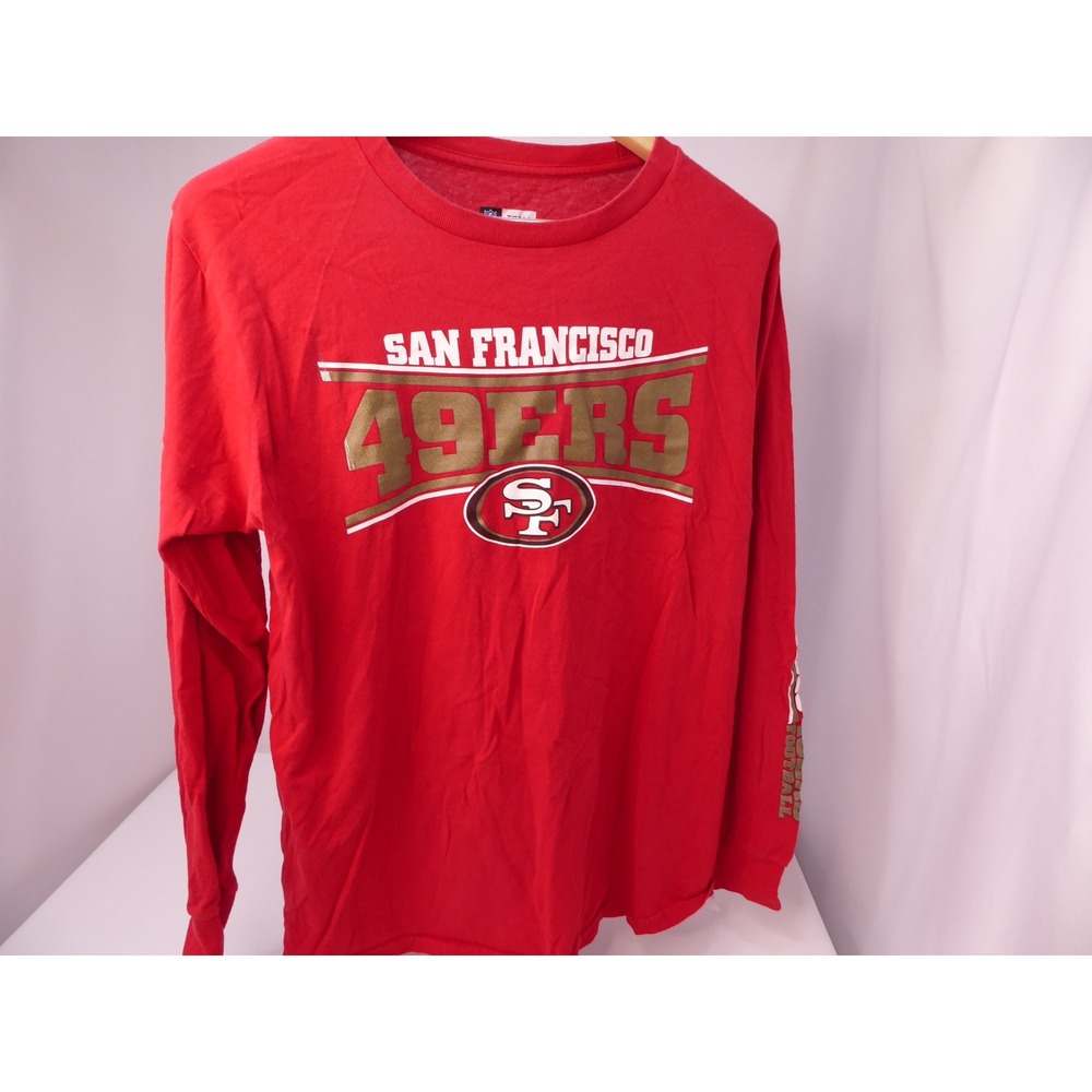 NFL Team Apparel San Francisco 49ers Long Sleeve T-Shirt Red Mens Large
